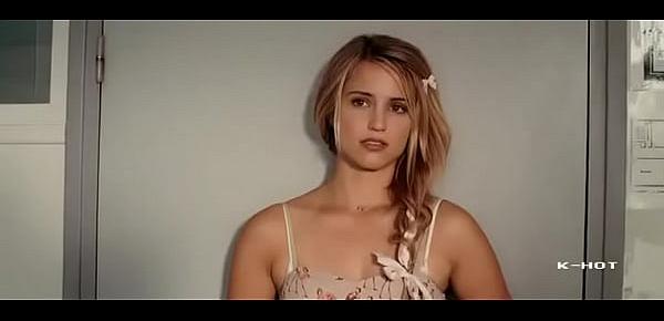  Dianna Agron Hot  and Sexy Kiss Scene in (The Family)